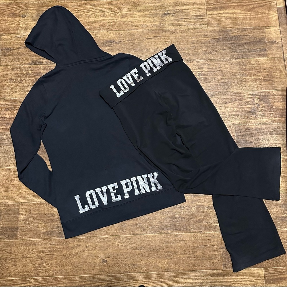 VS PINK VINTAGE HOODIE & FOLD OVER YOGAS